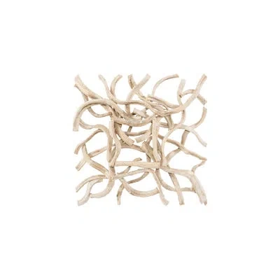 Phillips Collection Vine Wall Tile, Lg, Bleached In Brown,off White