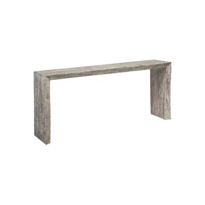 Phillips Collection Waterfall 66" Solid Wood Console Table In Gray