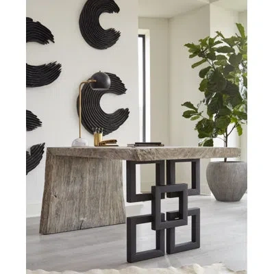 Phillips Collection Waterfall Desk In Gray