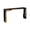 Phillips Collection Waterfall Framed Console Table, Natural/black, Iron In Black
