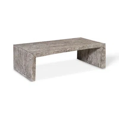 Phillips Collection Waterfall Solid Wood Sled Coffee Table In Gray Stone