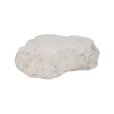 Phillips Collection White Stone Cast Boulder Coffee Table, Roman Stone, Sm
