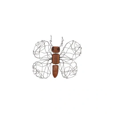 Phillips Collection Wire Wing Butterfly Wall Décor In Brown;natural