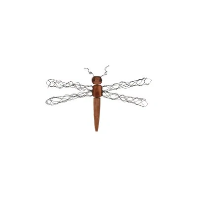Phillips Collection Wire Wing Dragonfly Wall Décor In Brown;natural