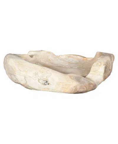 Phillips Collection Wood Bowl In White