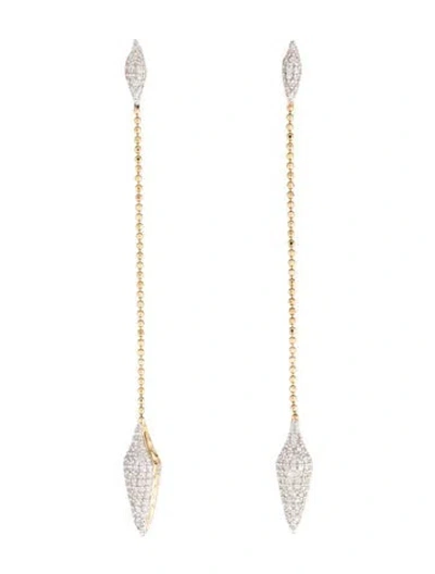 Pre-owned Phillips House 14k Diamond Drop Earrings In Multicolor