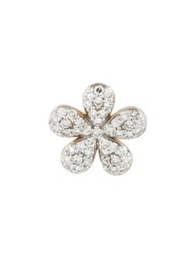 Pre-owned Phillips House 14k Diamond Forget Me Not Slider Pendant, 0.25" In Multi