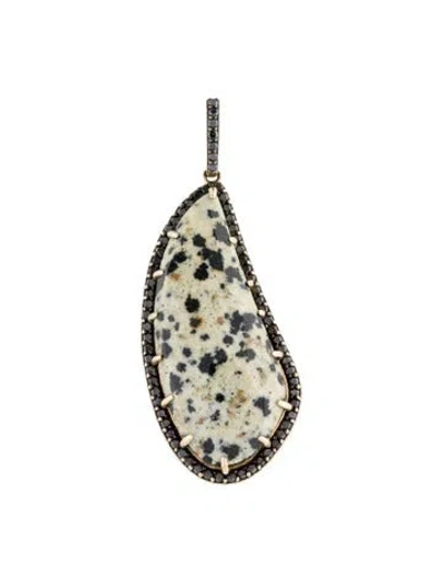 Pre-owned Phillips House 14k Jasper & Diamond Pendant In Multi