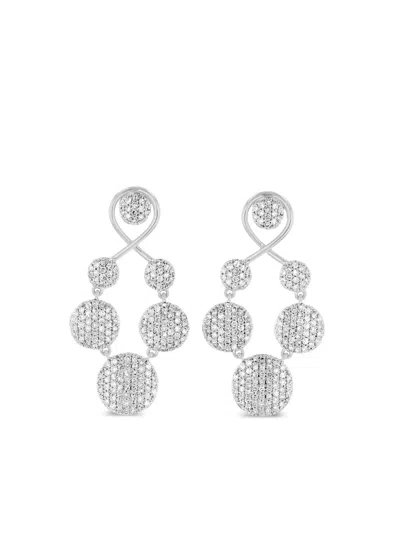 Phillips House 14k White Gold Infinity Diamond Earrings In Metallic