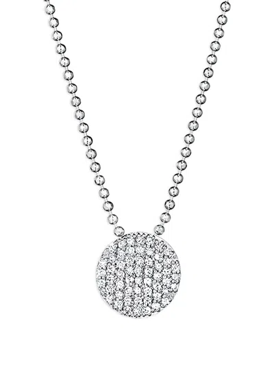 Phillips House 14k White Gold Mini Infinity Diamond Necklace In Metallic
