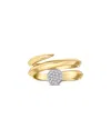 Phillips House 14k Yellow Gold Affair Diamond Knife Edge Wrap Ring In Gold