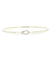 Phillips House 14k Yellow Gold & Rhodium Diamond Mini Affair Keyhole Bangle Bracelet In Gold/white