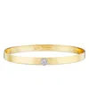 Phillips House 14k Yellow Gold Diamond Hammered Infinity Love Always 5mm Bracelet In Gold
