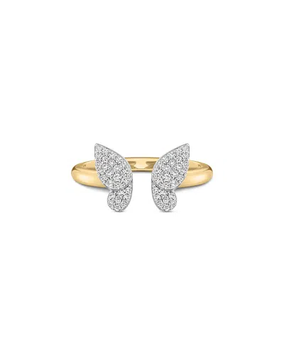 Phillips House 14k Yellow Gold Diamond Open Butterfly Mini Ring, 0.23 Tcw
