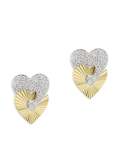 PHILLIPS HOUSE 14K YELLOW GOLD SMALL AURA DIAMOND EARRINGS