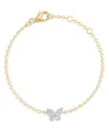 Phillips House 14k Yellow Gold Symphony Diamond Mini Butterfly Bracelet In Gold