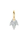 Phillips House 18k Yellow Gold Diamond Leaf Earrings In Gold