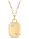 Phillips House 18k Yellow Gold Dog Tag Diamond Necklace In Gold