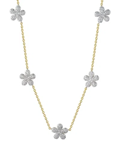Phillips House 18kt Yellow Gold Forget-me-not Diamond Necklace