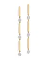 Phillips House Rhodium & 14k Gold Affair Diamond Cluster Linear Drop Earrings In Gold