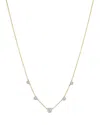 Phillips House Rhodium & 14k Gold Affair Diamond Cluster Station Necklace, 16-18 In Gold