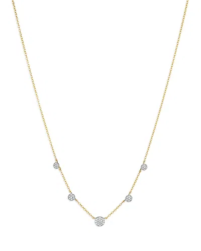 Phillips House Rhodium & 14k Gold Affair Diamond Cluster Station Necklace, 16-18