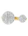 Phillips House Rhodium & 14k Yellow Gold & Diamond Double Open Infinity Ring In White