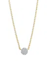 Phillips House Rhodium & 14k Yellow Gold Diamond Micro Infinity Necklace, 16-18 In White/gold