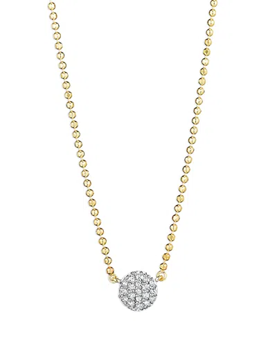 Phillips House Rhodium & 14k Yellow Gold Diamond Micro Infinity Necklace, 16-18 In White/gold