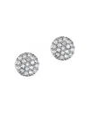 Phillips House Rhodium & 14k Yellow Gold Diamond Micro Infinity Stud Earrings In White