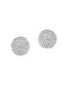 Phillips House Rhodium & 14k Yellow Gold Diamond Mini Infinity Stud Earrings In White