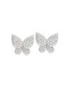 Phillips House Rhodium & 14k Yellow Gold Symphony Diamond Butterfly Stud Earrings In White
