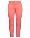Philly Firenze Woman Pants Salmon Pink Size 14 Cotton, Viscose, Elastane In Salmon Pink