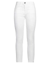 Philly Firenze Woman Pants White Size 10 Cotton, Viscose, Elastane