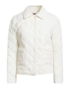 Philly Firenze Woman Puffer Ivory Size 10 Polyester, Polypropylene In White