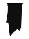 Philo-sofie Cashmere Frayed Scarf In Black