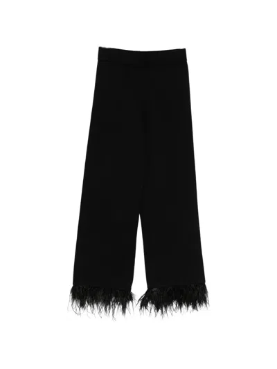 Philo-sofie Feather-hem Trousers In Black