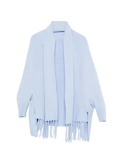 Philo-sofie Fringe-detail Cardigan In Blue