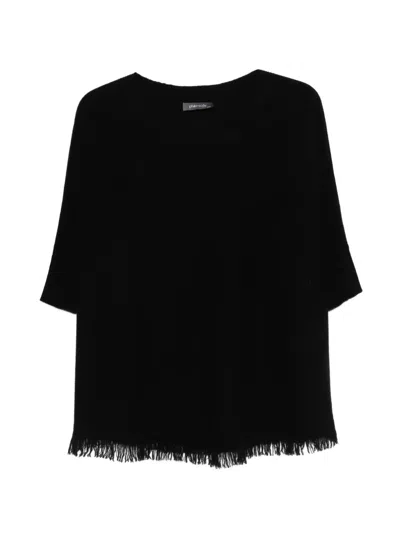 Philo-sofie Fringed-hem Sweater In Black