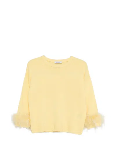 Philo-sofie Ribbed-hem Sweater In Yellow