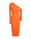 Philo-sofie Woman Midi Dress Orange Size 10 Cotton, Viscose, Nylon, Cashmere