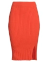Philo-sofie Woman Midi Skirt Orange Size 6 Cotton, Viscose, Nylon, Cashmere In Orange