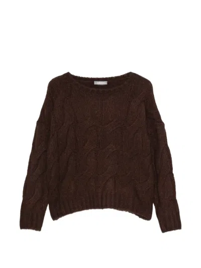 Philo-sofie Cable-knit Sweater In Braun