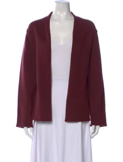 Pre-owned Philo-sofie Cashmere Open Front Sweater In Burgundy