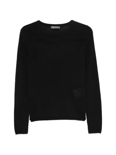 Philo-sofie Contrast-stitch Crew-neck Top In Black