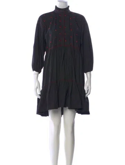 Pre-owned Philo-sofie Printed Mini Dress In Black