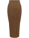 Philosophy Di Lorenzo Serafini Printed Stretch Tulle Pencil Skirt In Brown
