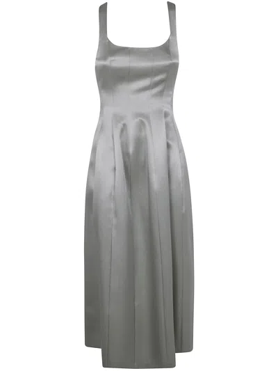 PHILOSOPHY DI LORENZO SERAFINI LONG DRESS,A0444.0723 0407 GREEN