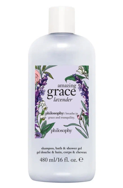 Philosophy Amazing Grace Lavender Shampoo, Bath & Shower Gel In White