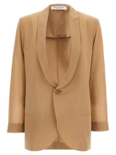PHILOSOPHY BEIGE ETAMINE BLAZER